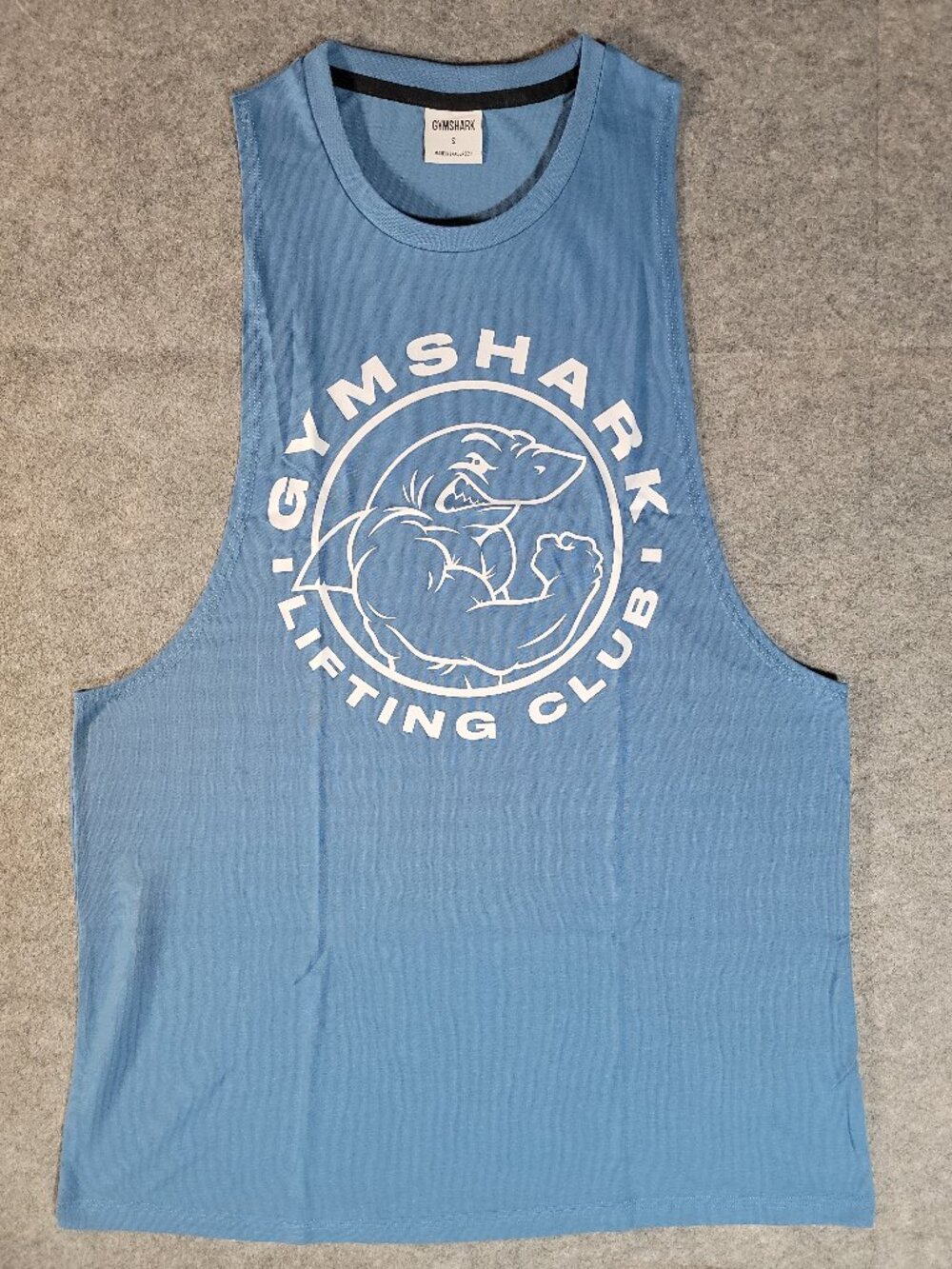 Brand New Gymshark Lifting Club Legacy Drop Armhole Tank Top Blue Men's Small
